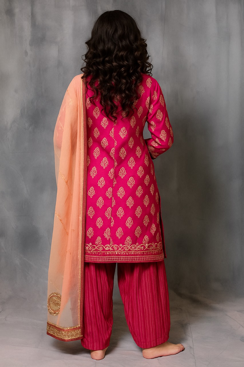 D.Gokuldas NX - Printed Pink Kurti